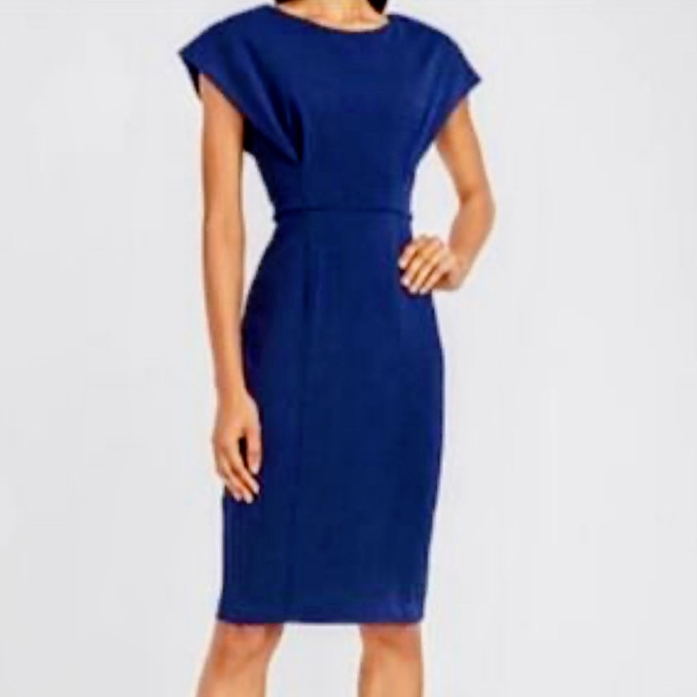 NWT Express Midnight Blue Midi Dress Navy S